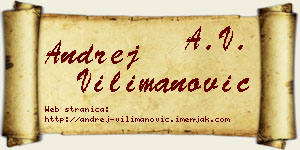 Andrej Vilimanović vizit kartica